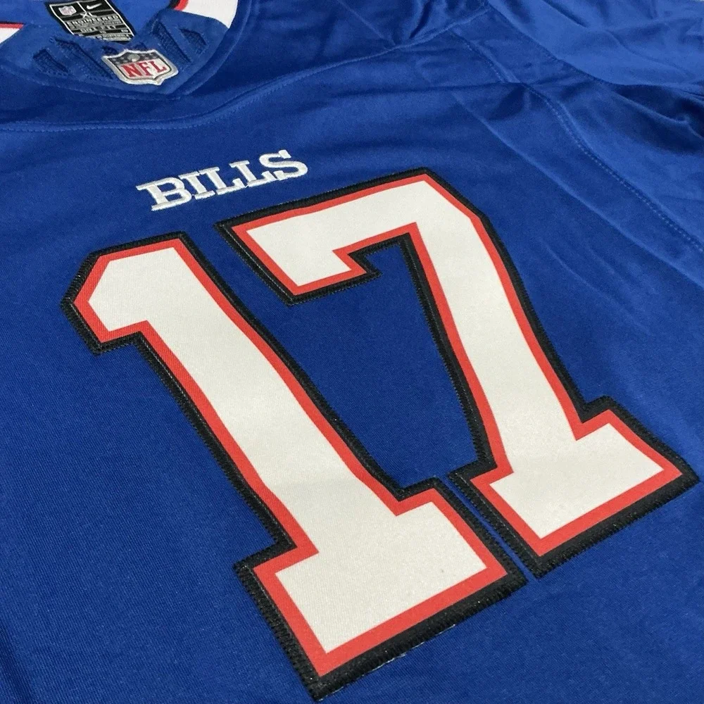 Buffalo Bills Josh Allen  #17  On Filed Football Jersey Size Extra Large